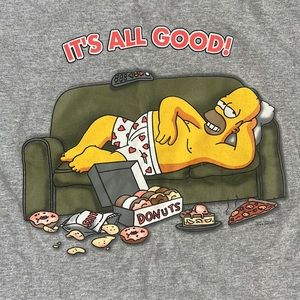 Vintage 2002 Men’s The Simpsons “IT’S ALL GOOD” T-Shirt Lazy Sunday Couch Potato